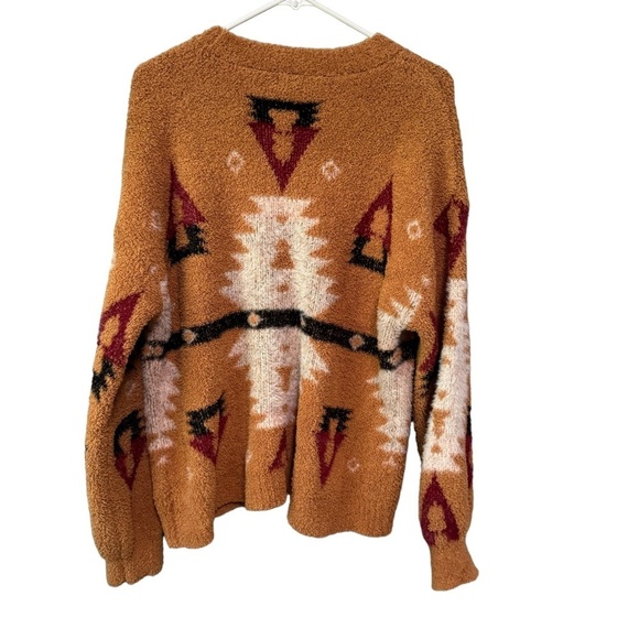 Francesca's Miami Camel Carolina Southwest Teddy Sweater. Size Large - Picture 8 of 11